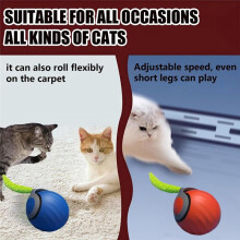 Interaktives Katzenspielzeug Neuen Generation für Innenbereich, Intelligenter Interaktiver Katzenspielzeugball, Automatisch Beweglicher
