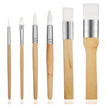 Art Paint Brushes Set 6Pieces Wooden Paintbrushes for Artists Adults Kids Body Face Painting,Acrylic Painting Watercolor