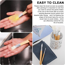 Art Paint Brushes Set 6Pieces Wooden Paintbrushes for Artists Adults Kids Body Face Painting,Acrylic Painting Watercolor