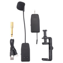 Microfone Sem Fio para Violino, Instrumento Musical, Microfone para Performance em Palco, Receptor e Transmissor de Áudio, Clipe Curto