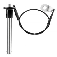 Stainless Steel Quick Release Pin 8mm Diameter Locking Pin with Push Button Lanyard Cable Usable Length 50mm