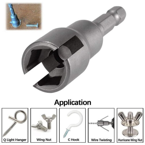 Power Wing Nut Driver Bit Set,Slot Wing Nuts Drill Bit Deep Socket,Wing Nut Socket,Wingnut Driver 1