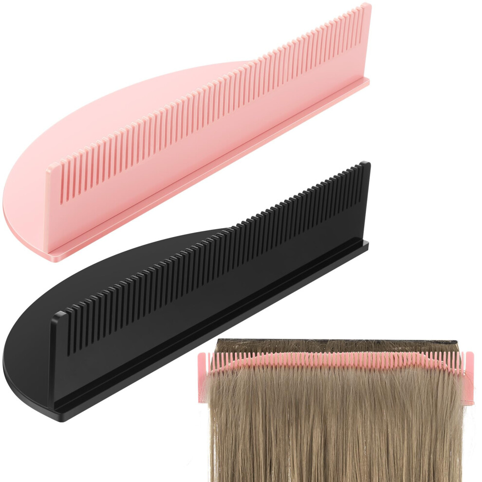 Unisex Pink,Black Hair Extension Holder Acrylic Display Stand For Tangle Styling And Wig Storage, Black Pink
