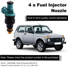 4pcs 0280150996 Fuel Injector Nozzle for Samara Forma Niva 112 1.5L 1.7L L4 1991-2014 0280158110