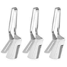 3PCS Double Sided Shovel Clip,Upgraded Grill Clamp for Cooking, Food Clip Grill Clamp for Outdoor Grilling