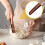 11 Polegadas de Madeira Sourdough Bread Mixing Stick Spurtle Madeira Sourdough Bread Making Tools Paddle Stirring Stick 2