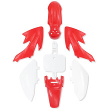 Kit Plastiche CRF50 Pit Bike Parts Carenature Parafanghi per CRF 50 XR 50 SSR 110 107 125 MX650 MX500 Piranha Baja Rosso+Bianco