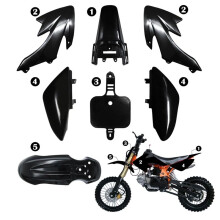 CRF50 Kit de Plásticos Pit Bike Parts Carenagens para-Lamas para CRF 50 XR 50 SSR 110 107 125 MX650 MX500 Piranha Baja Preto