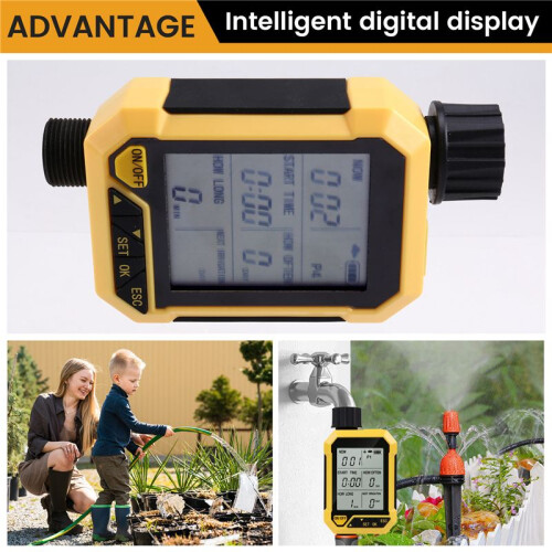 Automatic Watering Device Garden Water Timer LCD Rainfall Timer 99 Minutes 1-30 Days Rain Delay Timed Irrigator 2