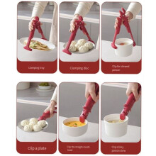 2 in 1 Anti-Scald Gripper Clip Hot Dish Non-Slip Plate Bowl Clip Retriever Tongs Handle Bowl Dishes Kitchen Tool A