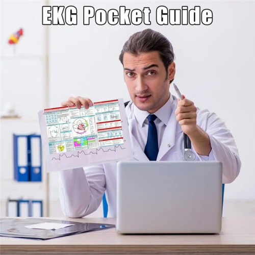 EKG Pocket Guide Ecg Interpretation Pocket Card Horizontal & Vertical Layout Compact Reference Guide for Hospital Use 1