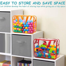 8 Packs Toy Storage Bags with Zipper, Clear PVC Waterproof Toy Organizers Bags for Puzzles Pieces, Building Blocks