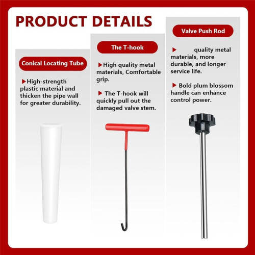 Quick Change Tire Valve Tool Kit, Tire Valve Stem Core Replacement Tool Kit, Perfect Tool for Replacing Leaking Valve 1