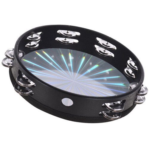 Instrumento de Percussão Orff de 6 Polegadas, Sino de Mão com Fileira Dupla, Tambor de Anel para Crianças e Adultos, Dança e Canto, Acompanhamento 1