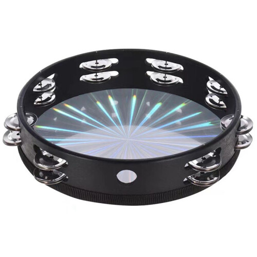 Instrumento de Percussão Orff de 6 Polegadas, Sino de Mão com Fileira Dupla, Tambor de Anel para Crianças e Adultos, Dança e Canto, Acompanhamento 2
