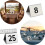 25PCS Restaurant Bar Place Table  Tabletop Number Sign Stackable Table Number Cards Double-Side Black Number 3