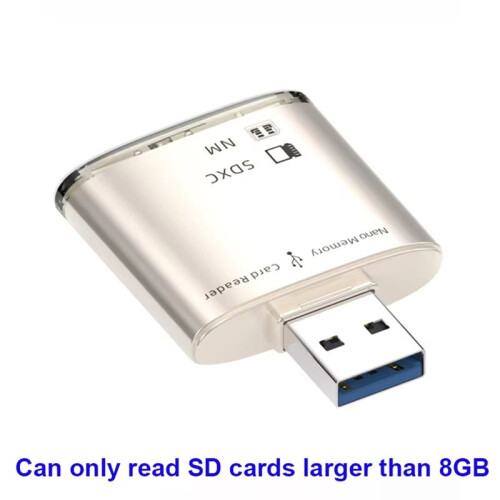 USB3.0 Card Reader 8GB-128GB  SDXC for  NM  Memory Card Write Adapter Laptop PC Memory Extend USBConverter,A