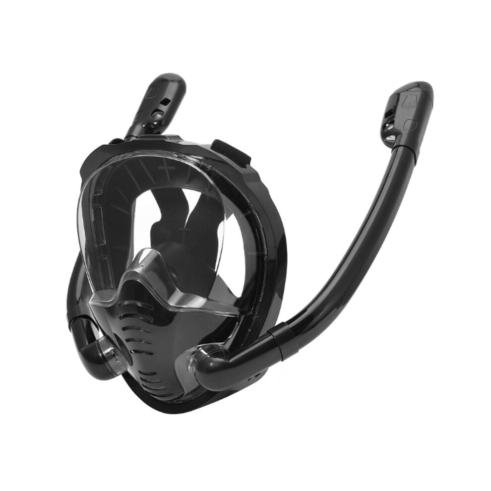 Photos - Diving Fins Full Face Snorkel Mask with Double Tubes 180Panoramic Anti-Fog Diving Mask Swimming Pool Equipment S/M