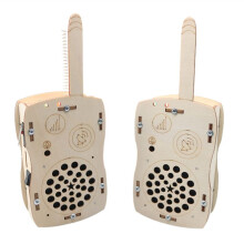 Children Walkie Talkies DIY Set Holiday Gifts Long Range Fun Assembly Electronic Learning Toys Wood Kids Toys
