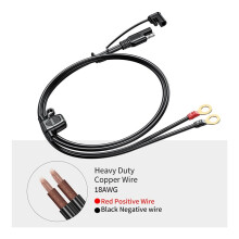 12-24V Ring Terminal SAE to Ring Connectors Extension Cord 6FT 18AWG Waterproof Moisture-Proof for Battery Charger