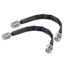 2 Stuks Deur-/Raamdoorvoer Platte Coaxiale Kabel 50 Ohm SO239 UHF Vrouwelijk Naar UHF Vrouwelijke Pigtailkabel