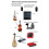 2.4G Trådlöst Gitarrsystem, Uppladdningsbart Litiumbatteri, Trådlös Gitarrsändare och Mottagare för Elgitarr och Bas, B 4
