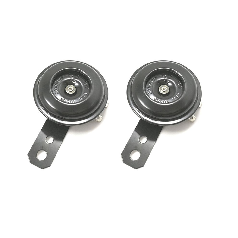 2Pcs Motorcycle Electric Horn Universal Waterproof Round Loud Horn Speakers 12V Horn 1.5A 105Db Signal 6032003057341