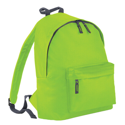 BagBase (One Size, Lime/Graphite) Bagbase Childrens/Kids Fashion Backpack