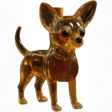 Whiskey Glass Bottle 300ml Handmade 3D Chihuahua Liquor Decanter for Home Bar and Tequila