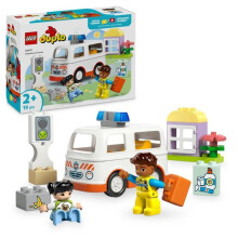 LEGO DUPLO 10447 Der Krankenwagen und der Fahrer - Interaktives Spielzeug für Kinder ab 2 Jahren