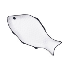 Ceramic Fish Shaped Serving Plate Microwave Safe Steamer Dish for Seafood and Sushi