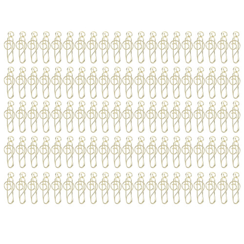Durable Paper Clips, Note Shape Perfect For Office Home School, Smooth Surfaces Prevent Snags Or Marks, Corrosion Resistant Finish100Pcs 1