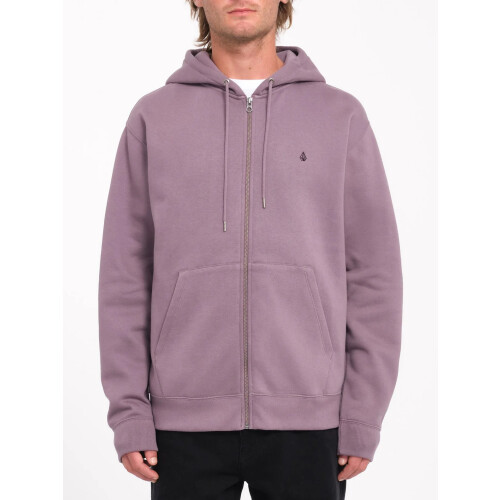 Sweat à capuche zippé Volcom Single Stone, manches longues, violet vintage