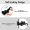 Self Closing Gate Latch Aluminum Alloy Automatic Spring Loaded Door Lock Black 2pcs 3