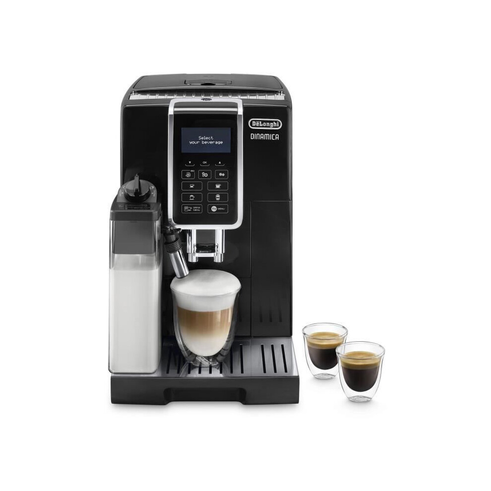 DELONGHI Dinamica ECAM 350.55.B Bean to Cup Coffee Machine - Black, Black