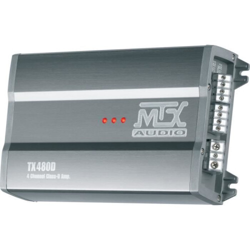 MTX TX480D Auto-Verstärker Klasse-D 4x120W RMS @2Ω oder 2x240W RMS @ 4Ω mit variablen Filtern