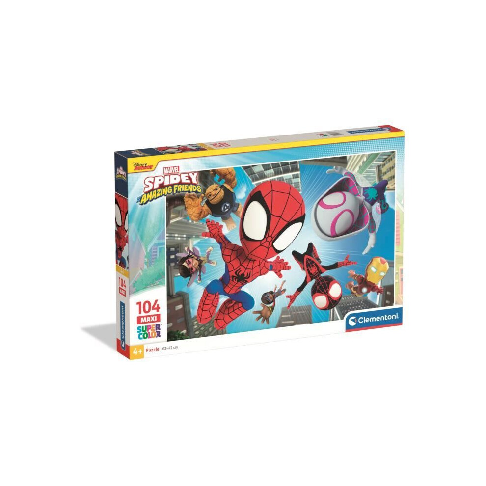 New Clementoni Marvel Spiderman Puzzle 104 Pieces. 62 X 42 Cm. Age 4+.Spidey