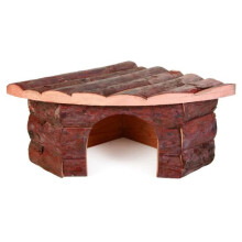 Natural Living Jesper Corner House, 32 × 13 × 21/21cm - Trixie House Hamster - trixie natural house corner living jesper hamster pet guinea pig 32