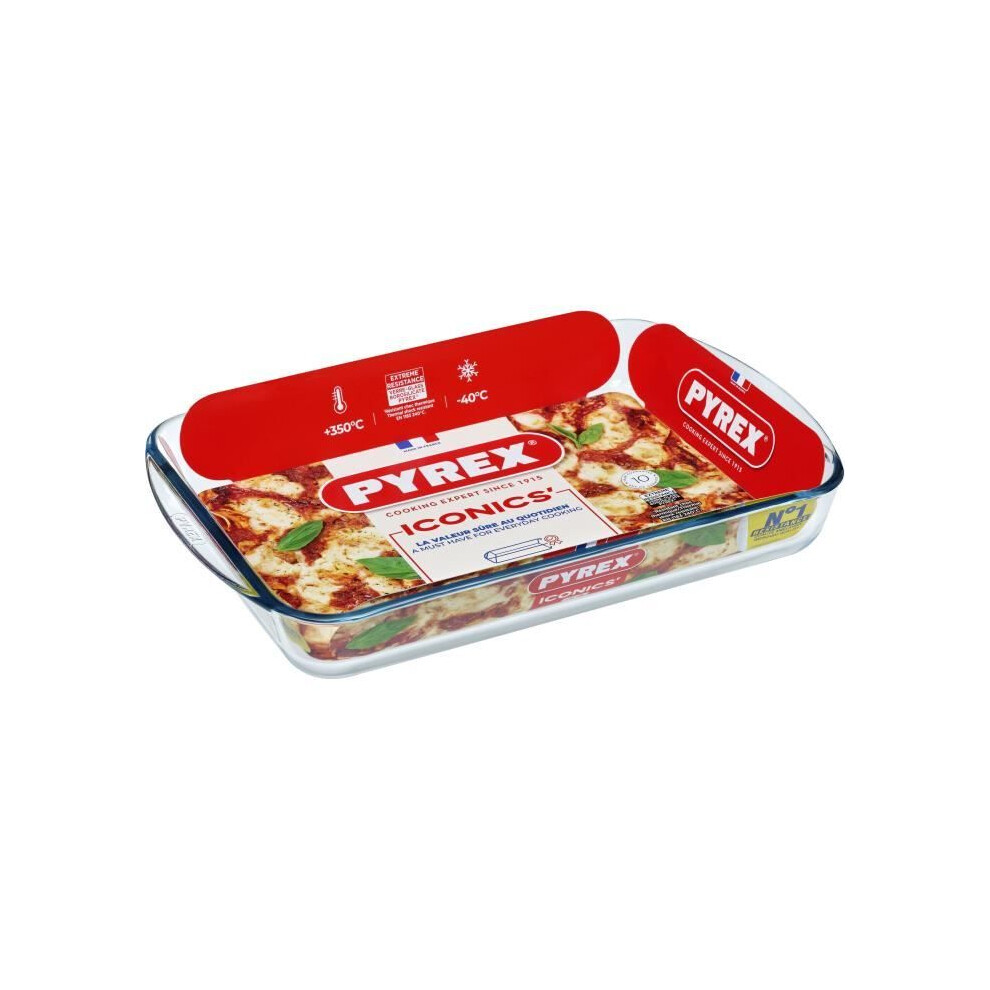 Pyrex Glass Rectangular Roaster, 40x27cm