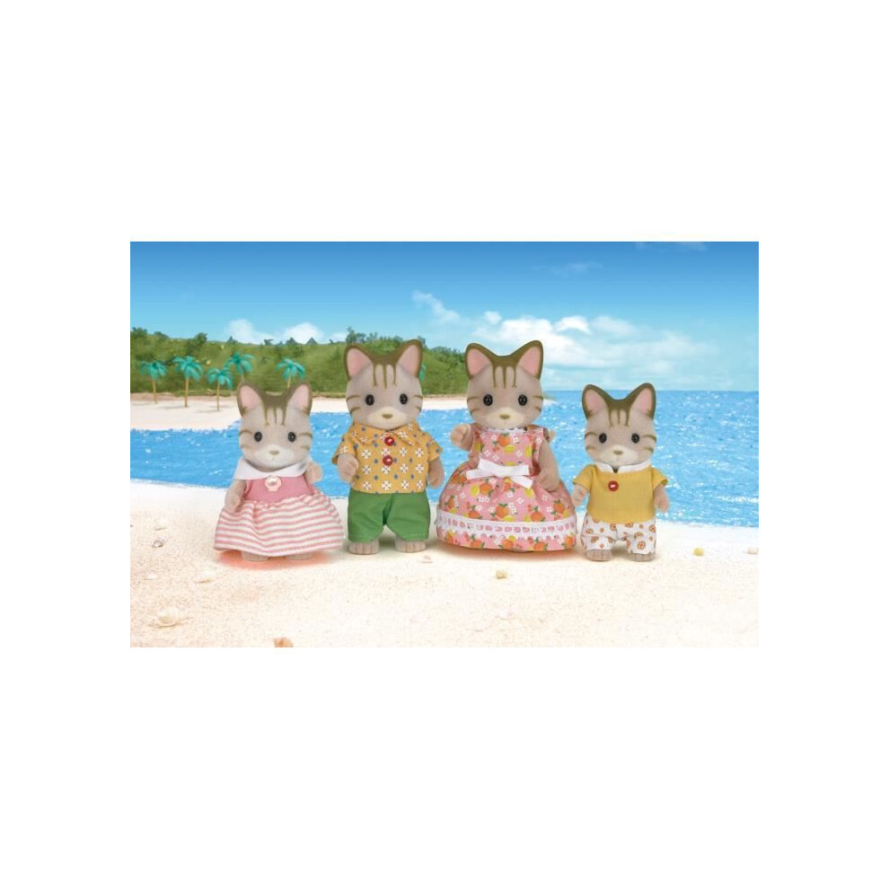 Sylvanian Families Striped Cat Family
