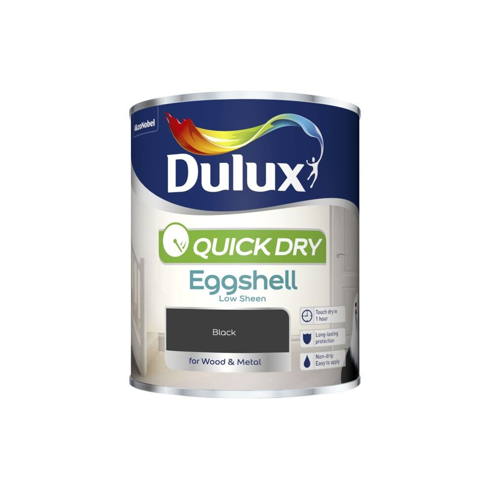 Dulux - Quick Dry Eggshell 750Ml - Black