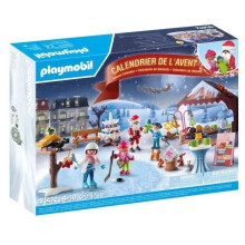 PLAYMOBIL 71472 Adventskalender Weihnachtsmarkt, 24 Überraschungen, 84 Teile, Ab 4 Jahren