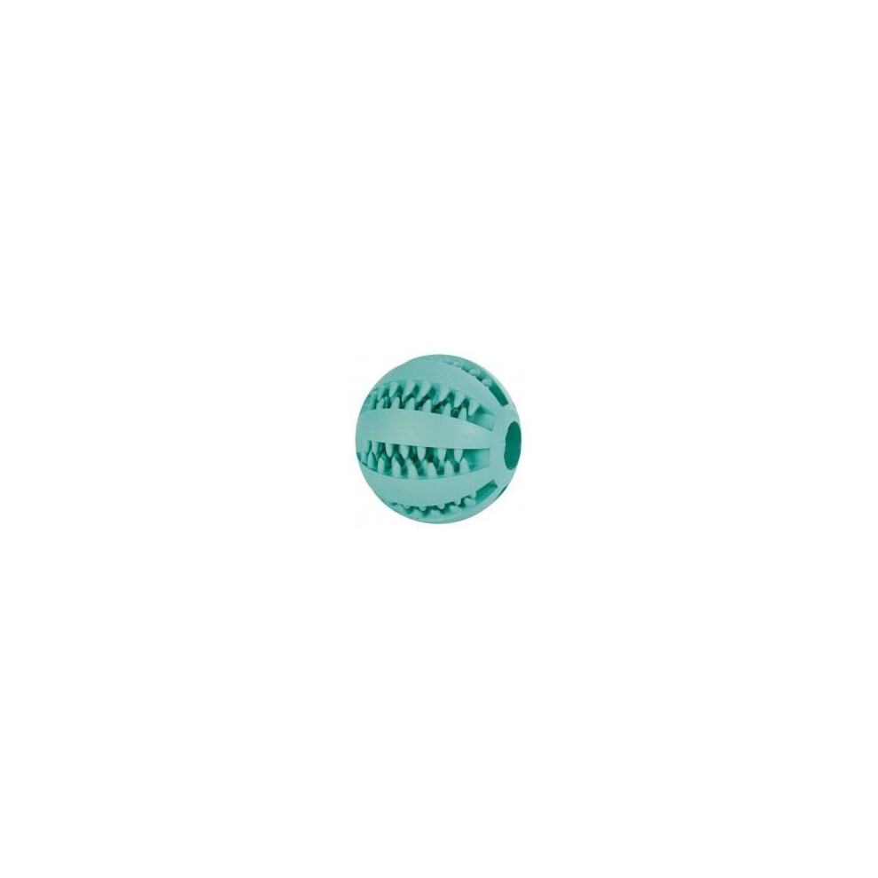 Trixie Denta Fun Natural Rubber Mint Flavour Baseball, 7cm - Baseball Dog Toy -  natural rubber mint fun baseball flavour dog denta toy fresh massage