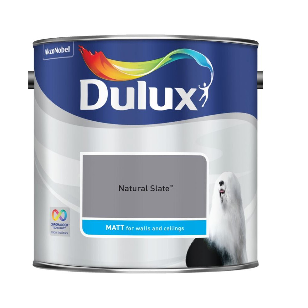 Dulux 500006 Du Matt Paint, 2.5 L - Natural Slate