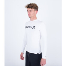 Rashguard manches longues UPF50 col rond homme séchage rapide blanc