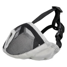 (S-M, Grey) Trixie Dog Muzzle - Short-Nosed Breeds