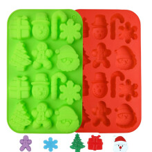 2 Pack Christmas Silicone Molds for Candy and Chocolate, Festive Holiday Designs, Food Grade Safe