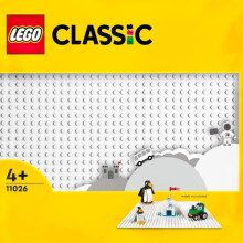 LEGO 11026 Classic Die Weiße Bauplatte 32x32, Basisplatte für Bau, Montage und Ausstellung