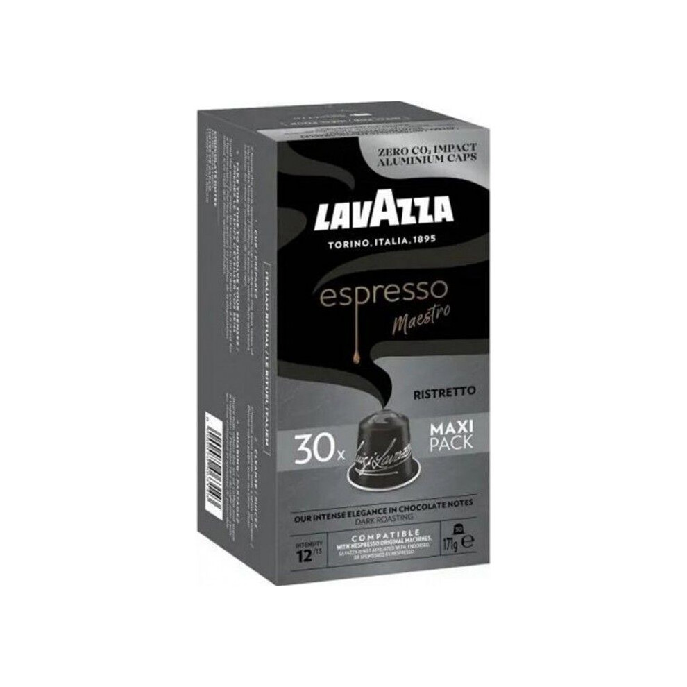 Lavazza , Espresso Maestro Ristretto, 30 Aluminium Capsules Compatible With Nespresso Original Machines, Chocolate & Caramel Notes, Arabica & Robusta, - Image 2