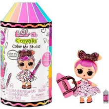 L.O.L. Surprise Loves CRAYOLA - Colour Me Studio with Collectible Tot - Over 30 Surprises including Doll, Paper Dresses and 4 Crayons -Art Studio